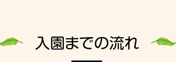 入園までの流れ